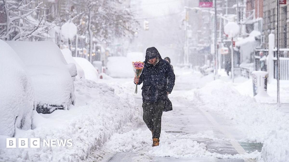 More than 5,000 flights cancelled as US east coast digs out of record snow